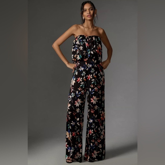 NWT Corey Lynn Calter Strapless Printed Jumpsuit